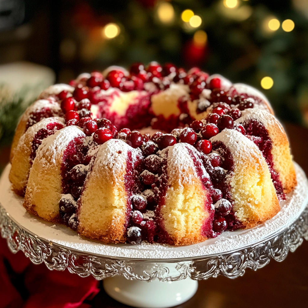 Christmas Cranberry Pound Cake