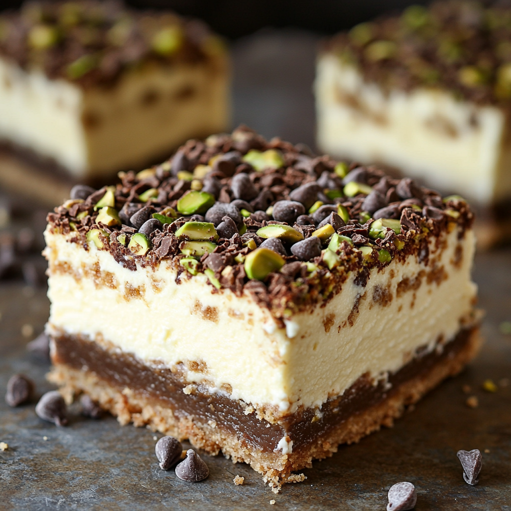 Cannoli Cheesecake Bars