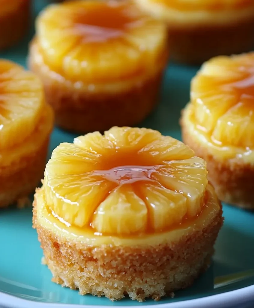 Mini Pineapple Upside-Down Cheesecakes