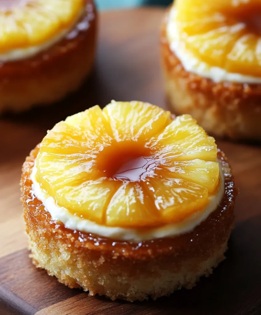 Mini Pineapple Upside-Down Cheesecakes