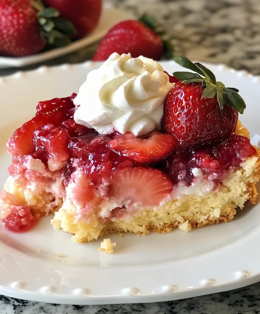 Strawberry Cheesecake Dump Cake