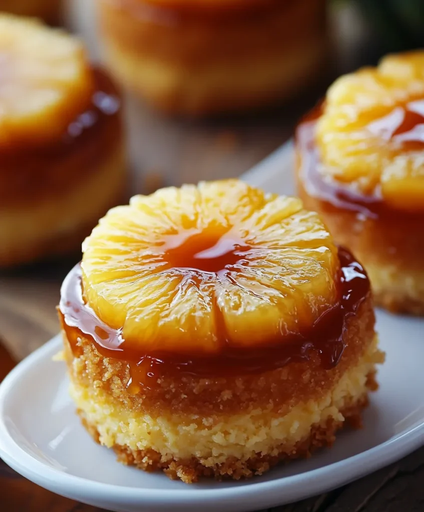 Mini Pineapple Upside-Down Cheesecakes