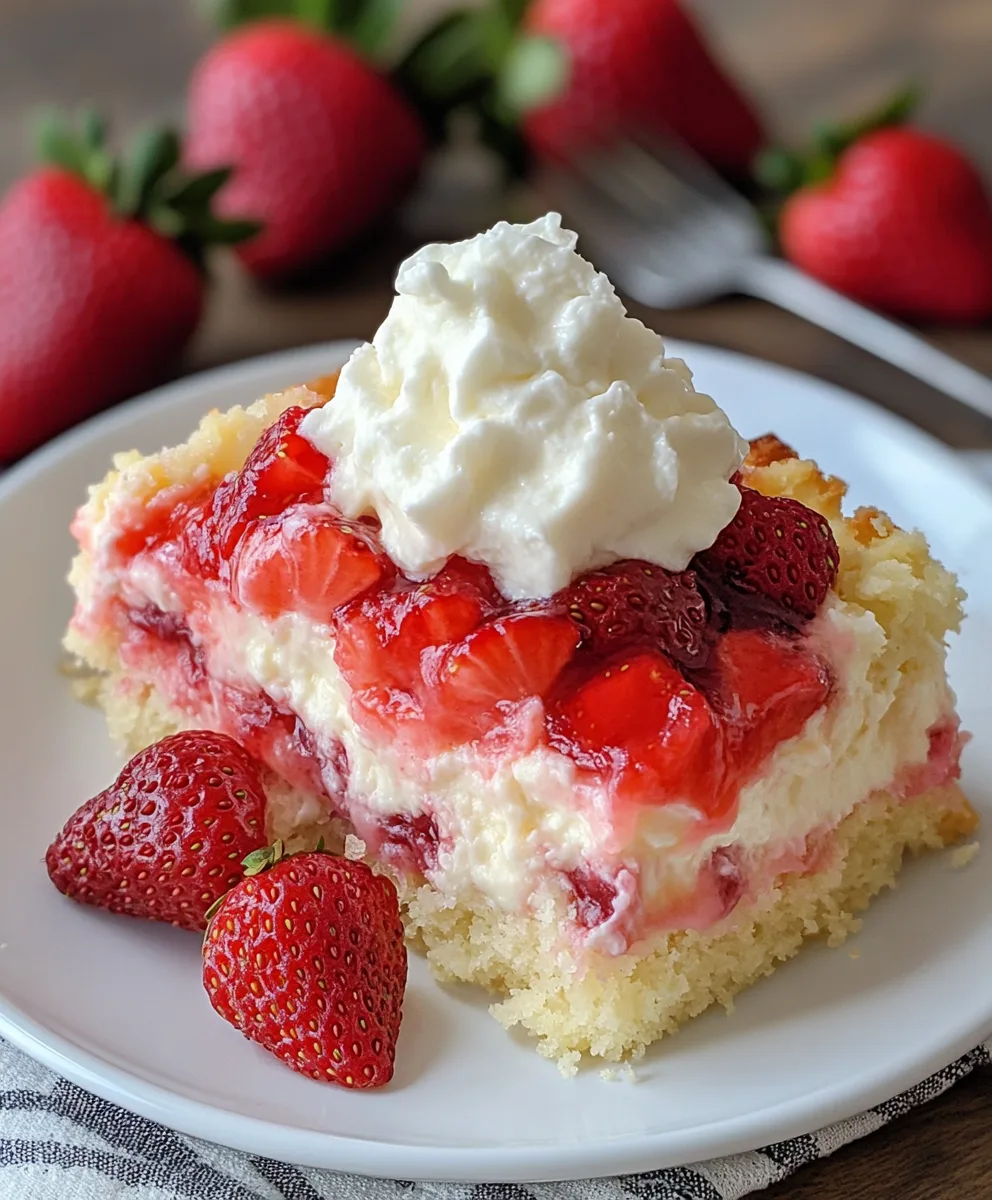 Strawberry Cheesecake Dump Cake