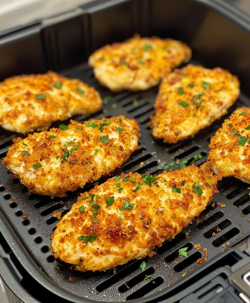 Air Fryer Parmesan Crusted Chicken