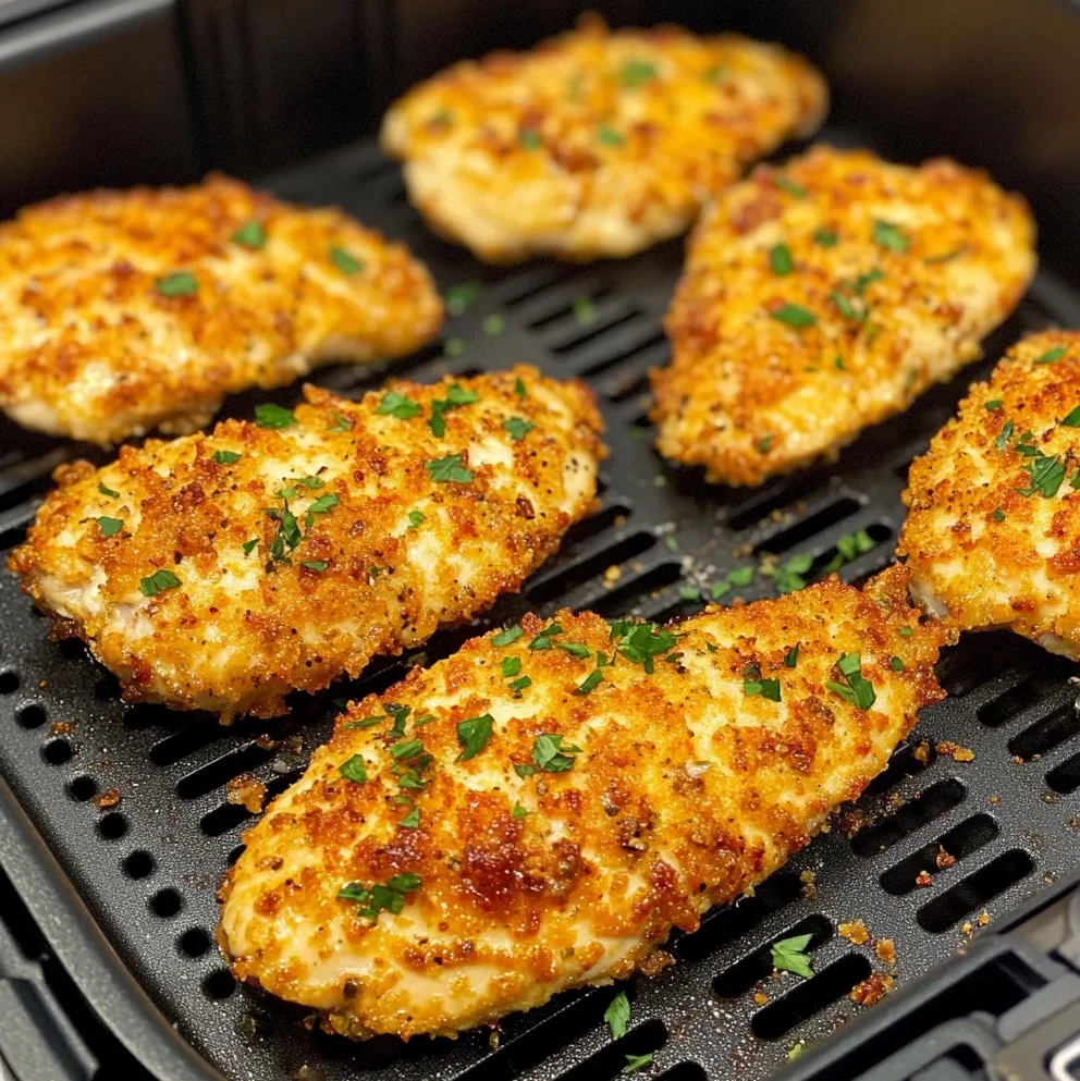 Air Fryer Parmesan Crusted Chicken