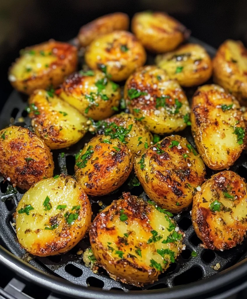 Air Fryer Garlic and Parsley Baby Potatoes