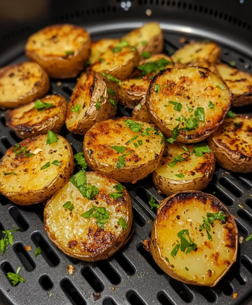 Air Fryer Garlic and Parsley Baby Potatoes