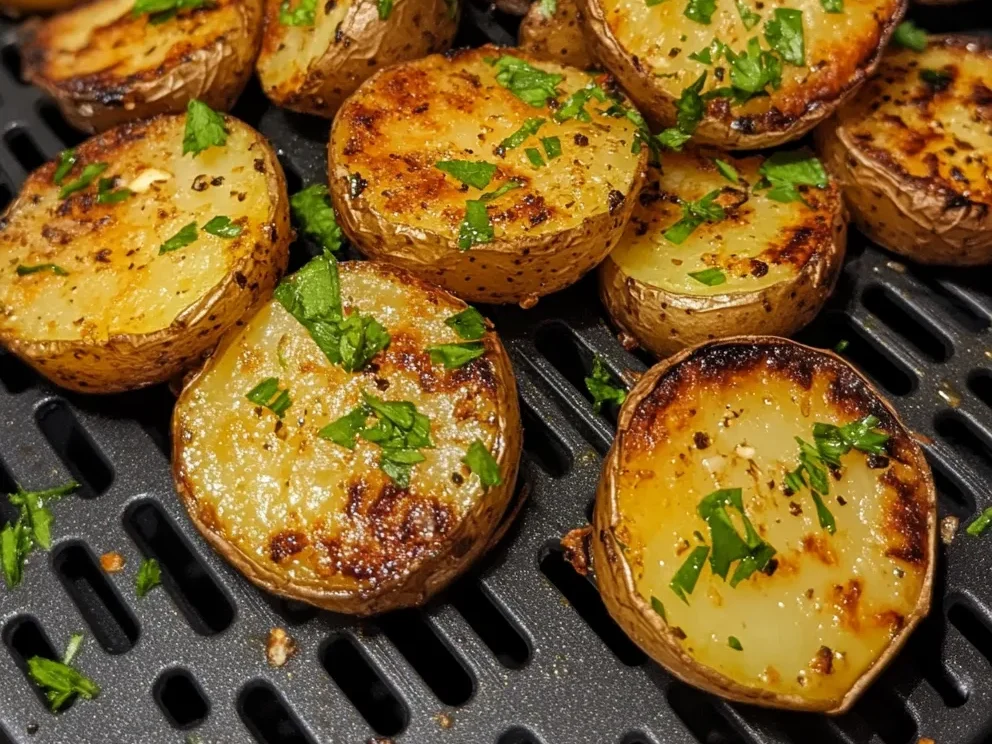 Air Fryer Garlic and Parsley Baby Potatoes