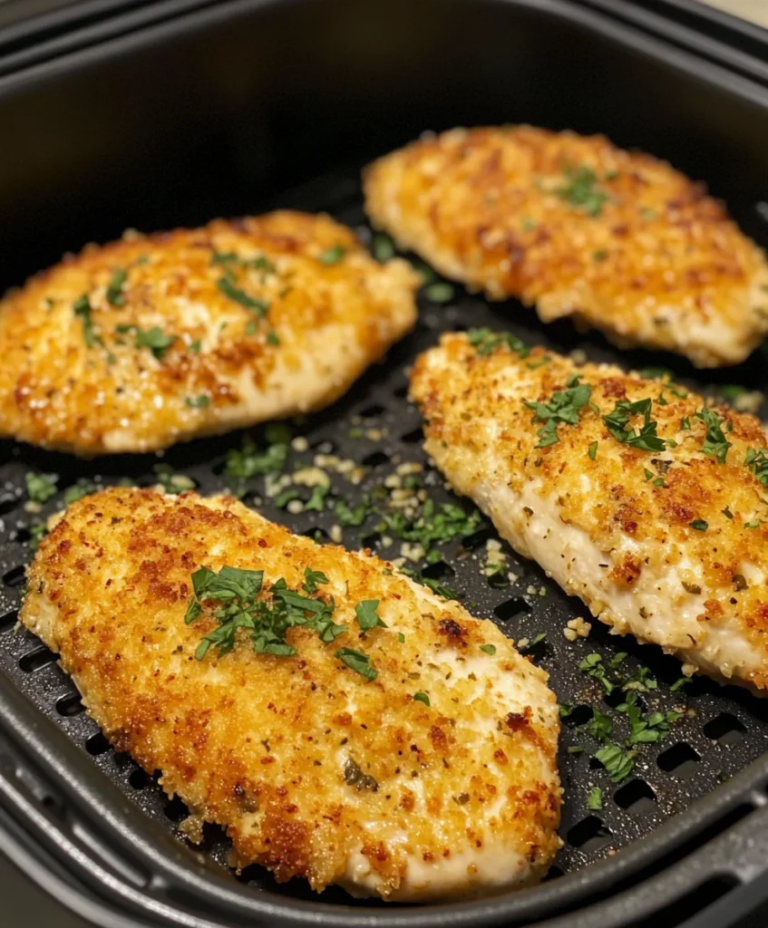 Air Fryer Parmesan Crusted Chicken