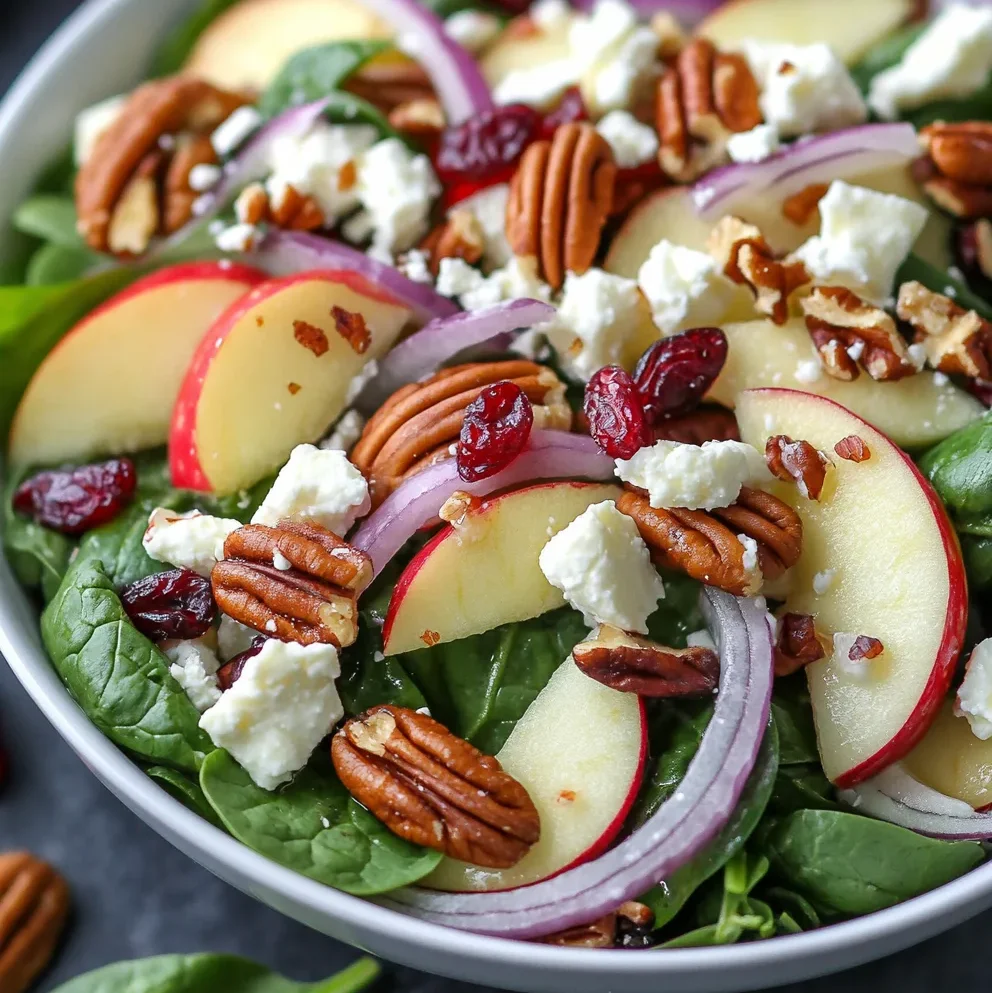 Apple Feta Spinach Salad