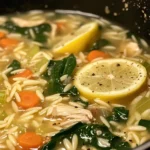 Lemon Chicken Orzo Soup