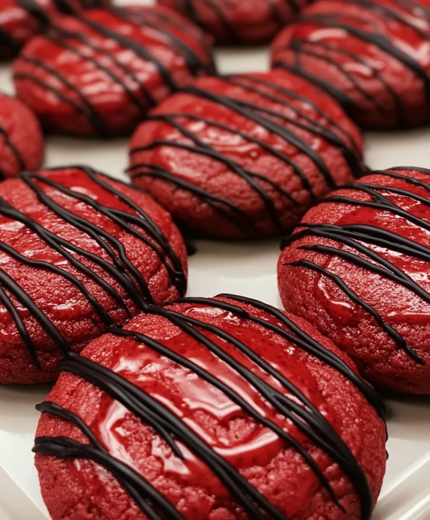 Candy Apple Cookies with Shadow Milk