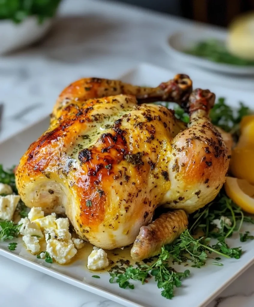 Feta-Brined Roast Chicken