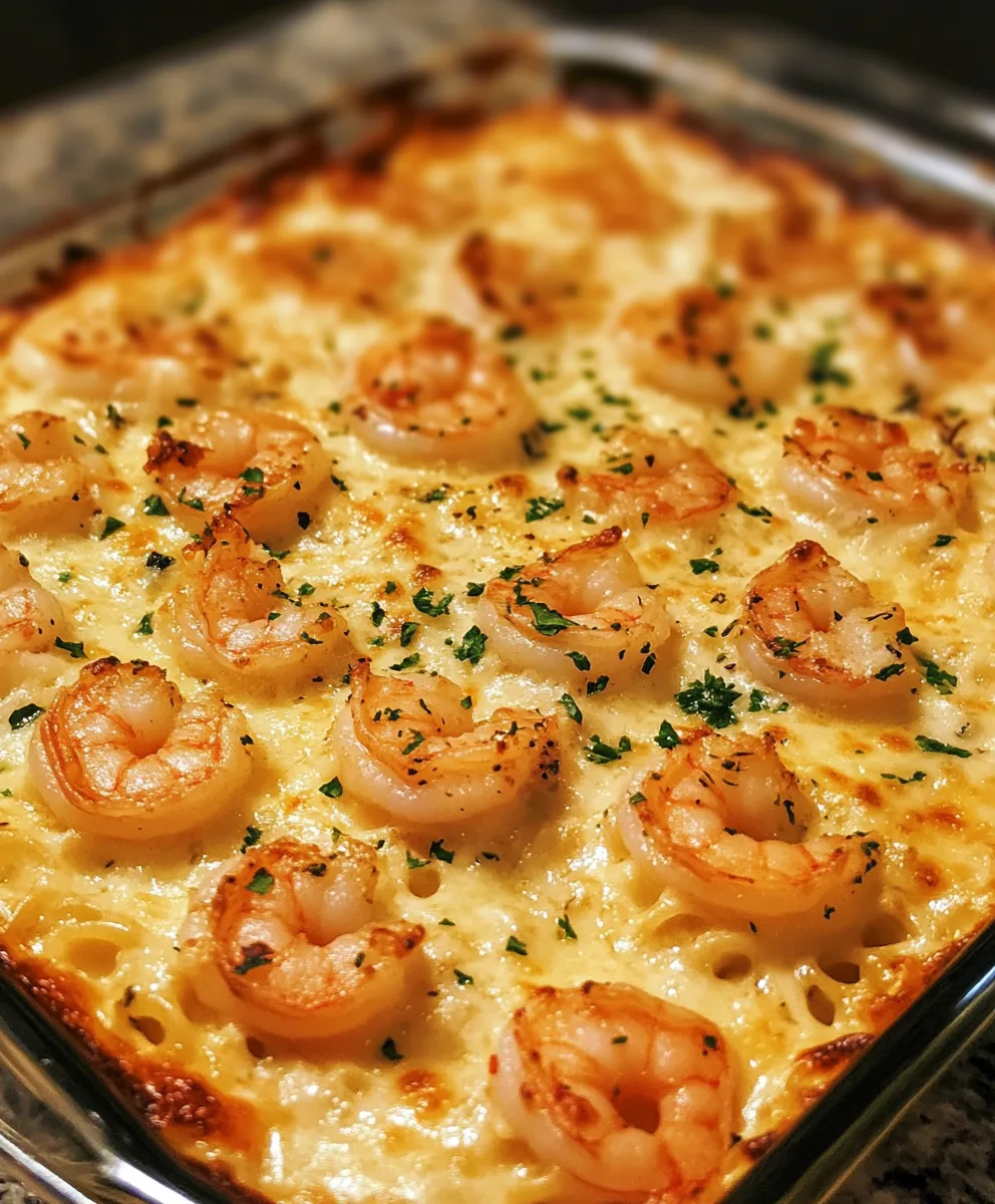 Shrimp Scampi Pasta Bake