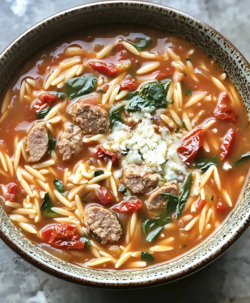 Marry Me Sausage Orzo Soup