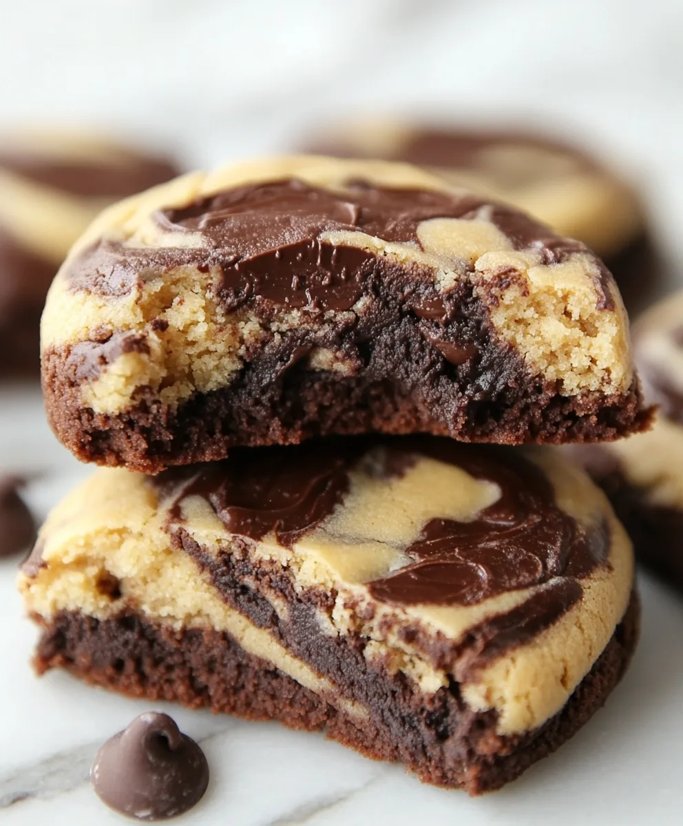 Peanut Butter Brownie Swirl Cookies