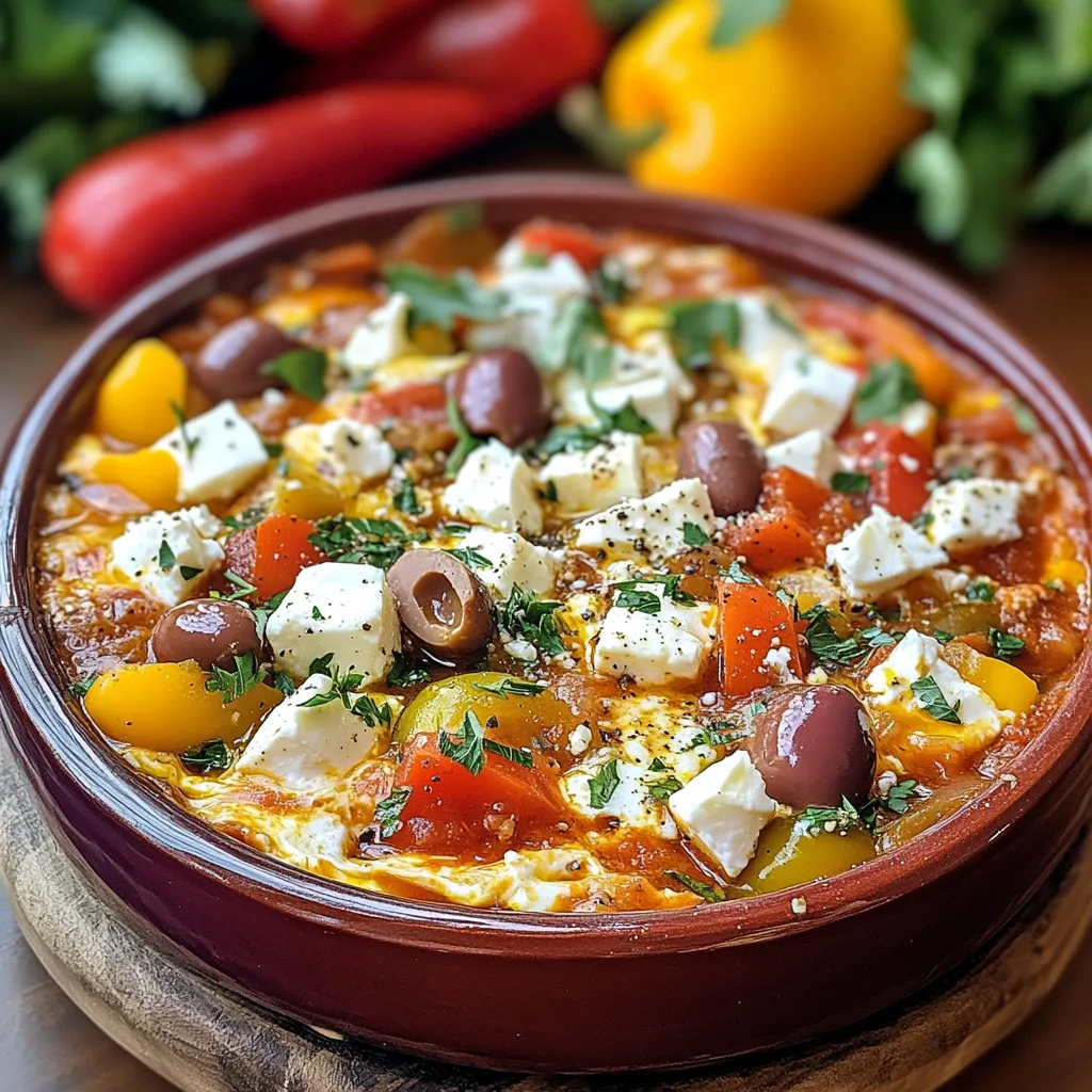 Shakshuka with Feta, Olives, and Peppers