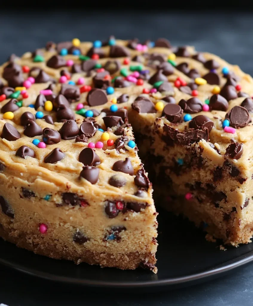 Giant Chocolate Chip Cookie Cake 