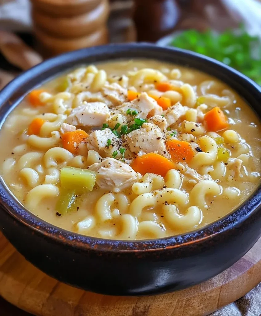 Macaroni Chicken Sopas (Filipino Chicken Noodle Soup)