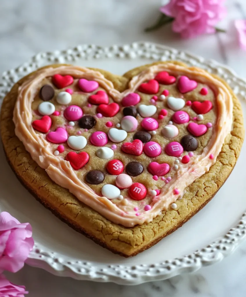 Heart Shaped Cookie Cake