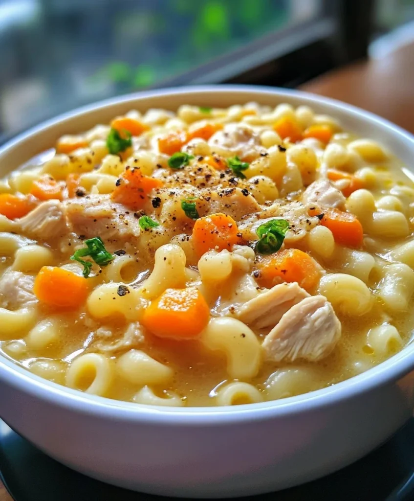 Macaroni Chicken Sopas (Filipino Chicken Noodle Soup)