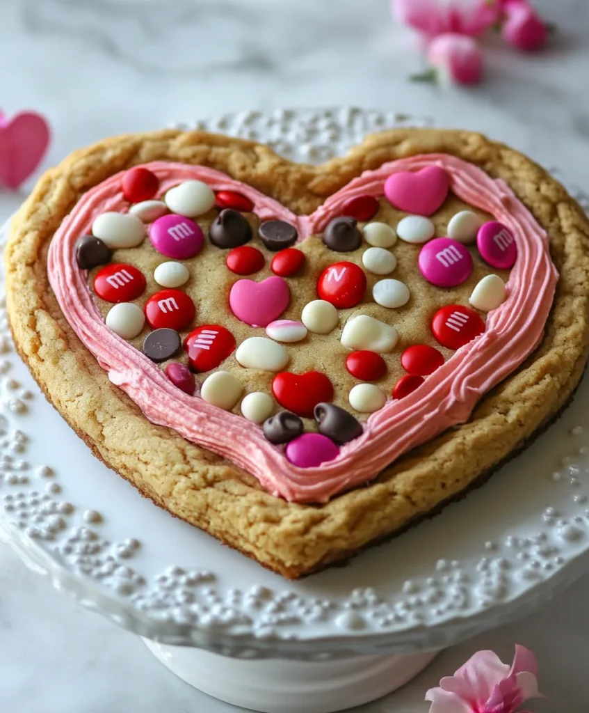 Heart Shaped Cookie Cake