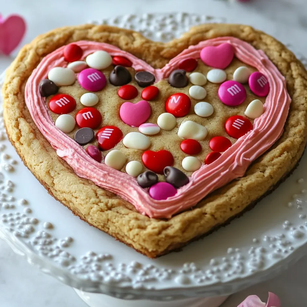 Heart Shaped Cookie Cake