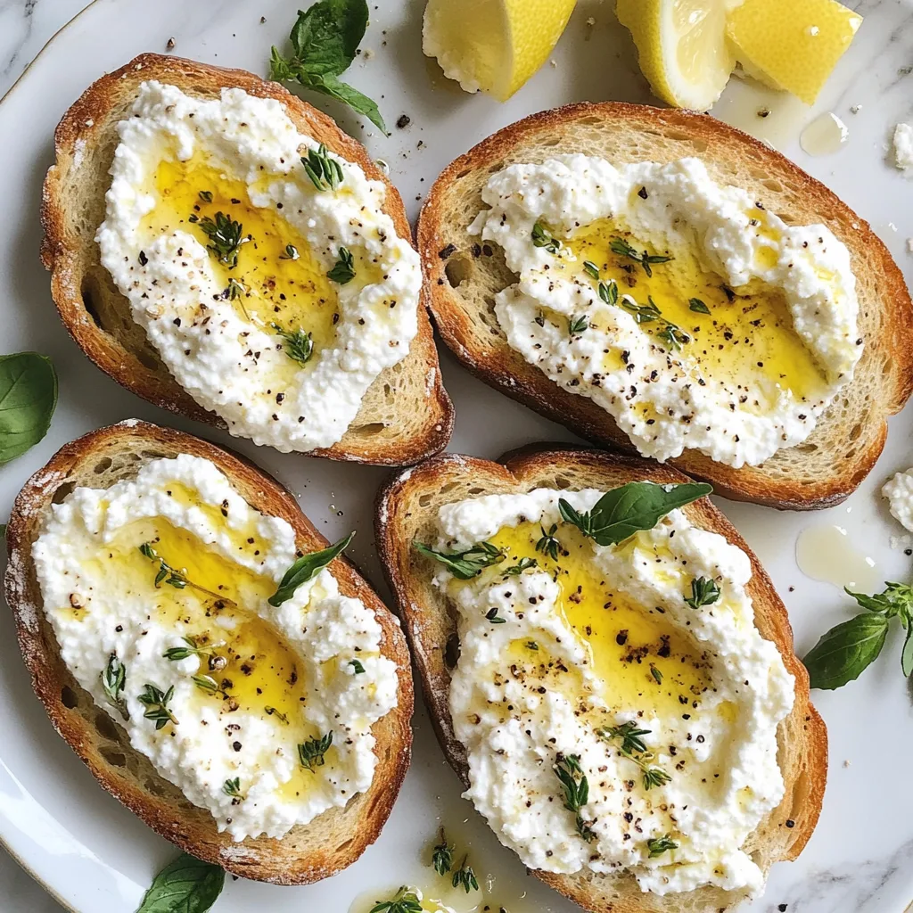 Easy Whipped Ricotta Toast