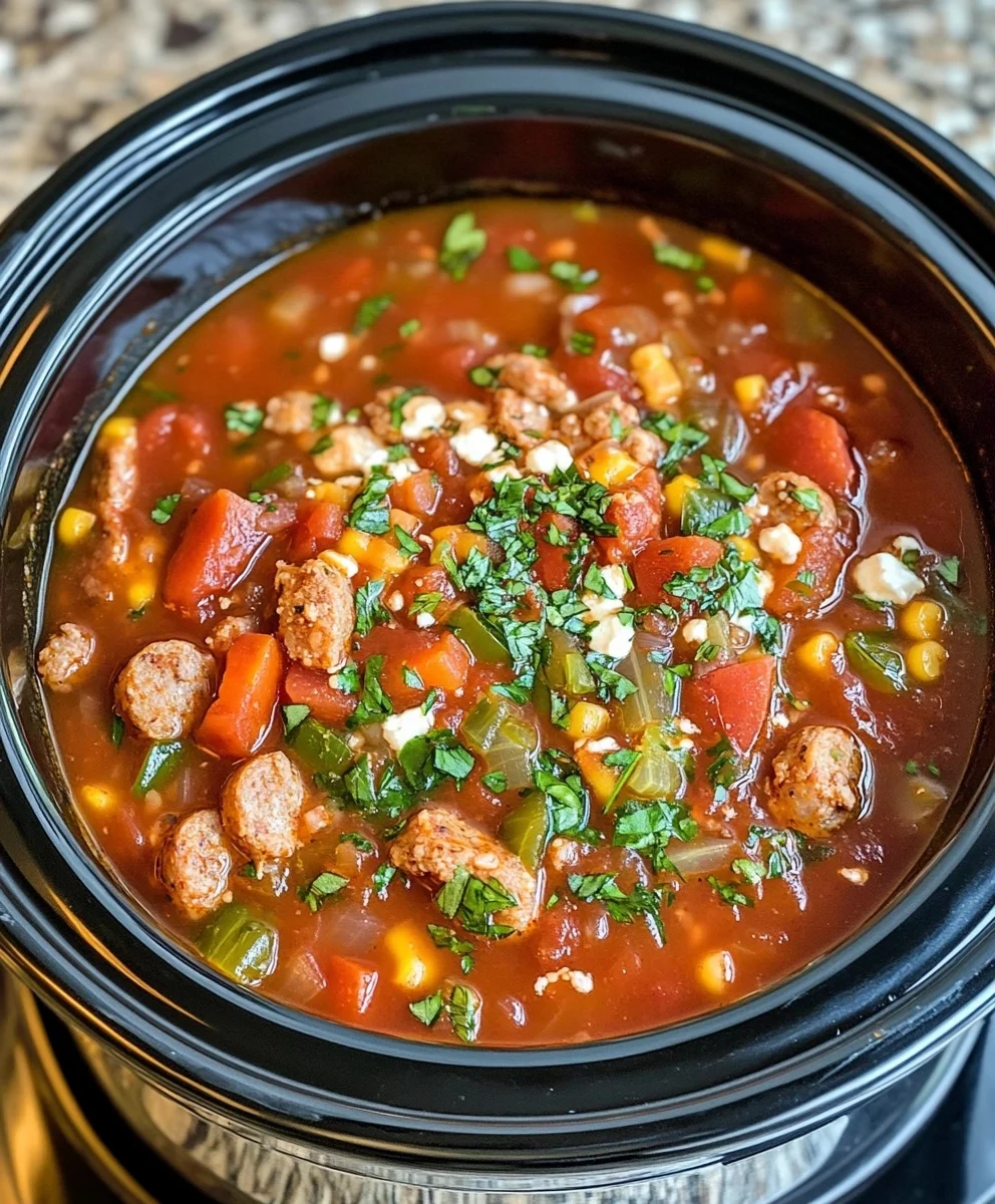 Slow Cooker Italian Sausage Soup