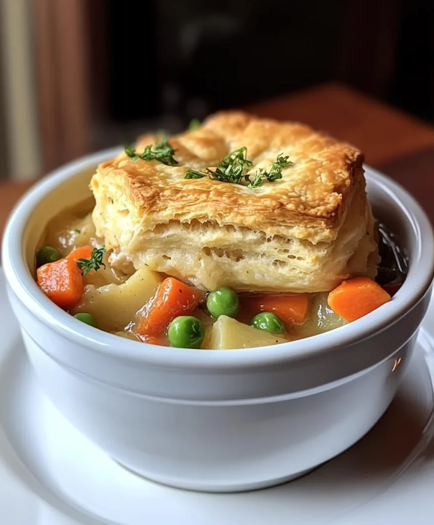 Chicken Pot Pie with Biscuits