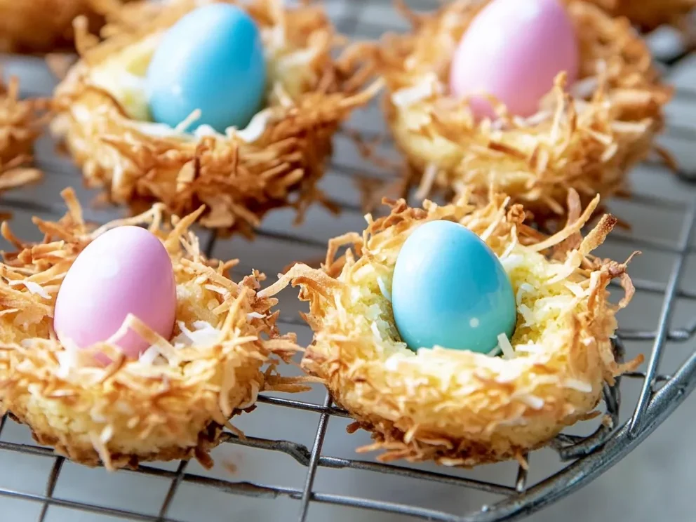 Coconut Easter Nest Cookies