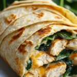 Cheesy Garlic Chicken Wraps