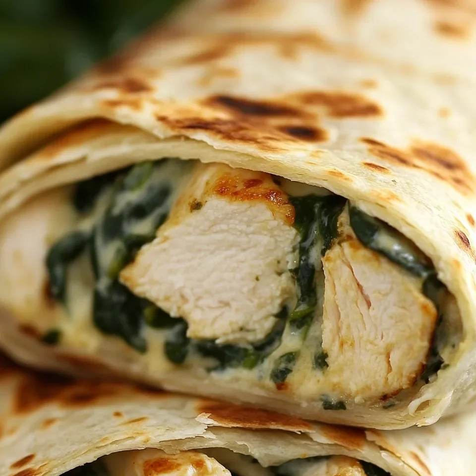 Cheesy Garlic Chicken Wraps