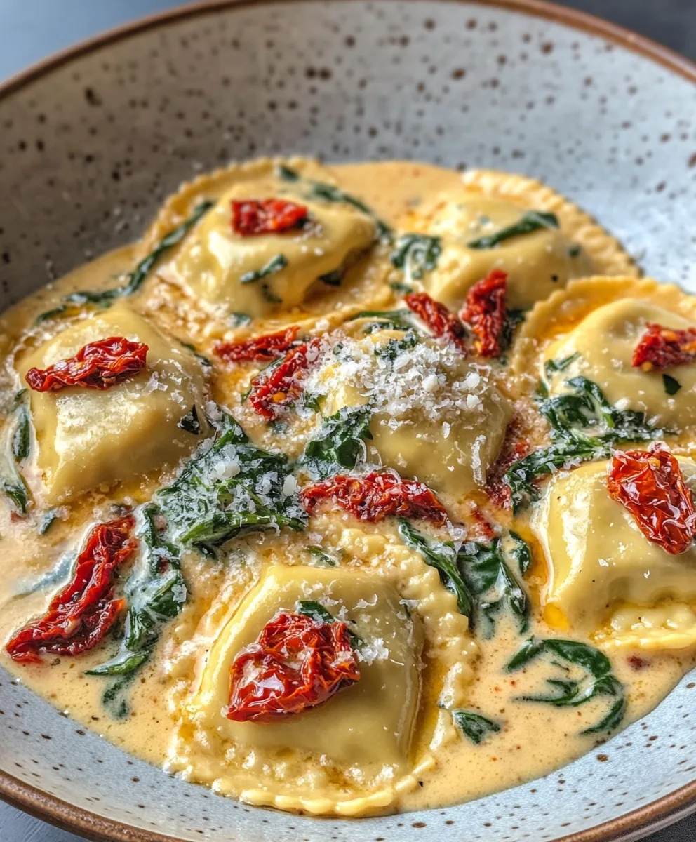 Creamy Tuscan Ravioli