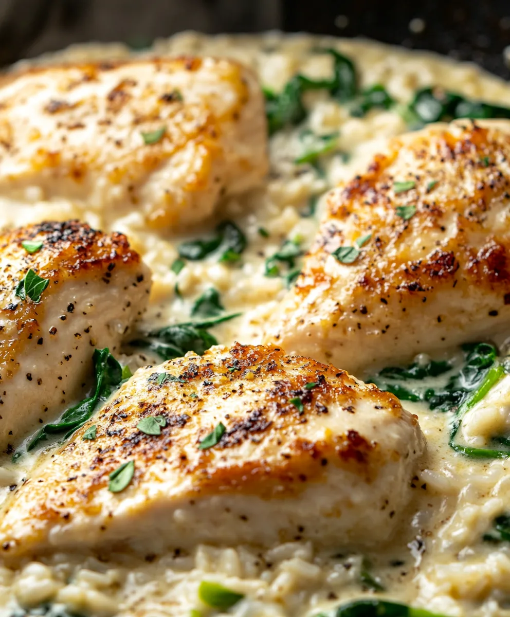 One-Pan Creamy Parmesan Chicken & Rice