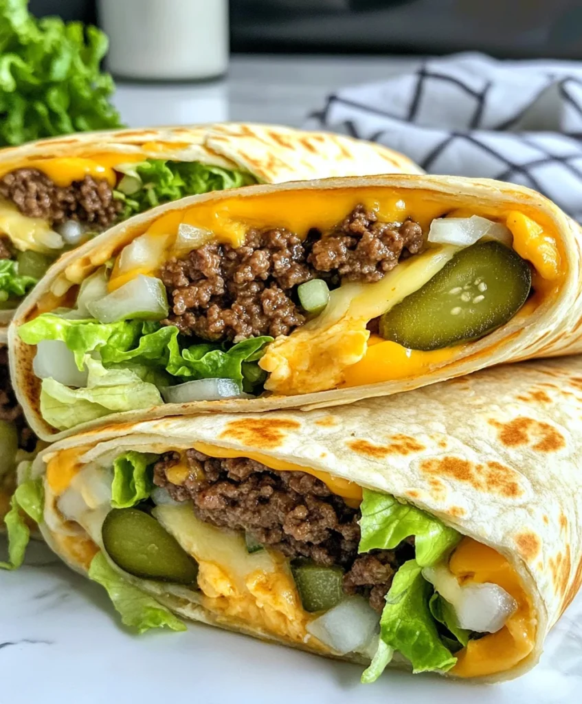 Homemade Big Mac Wraps With Special Sauce