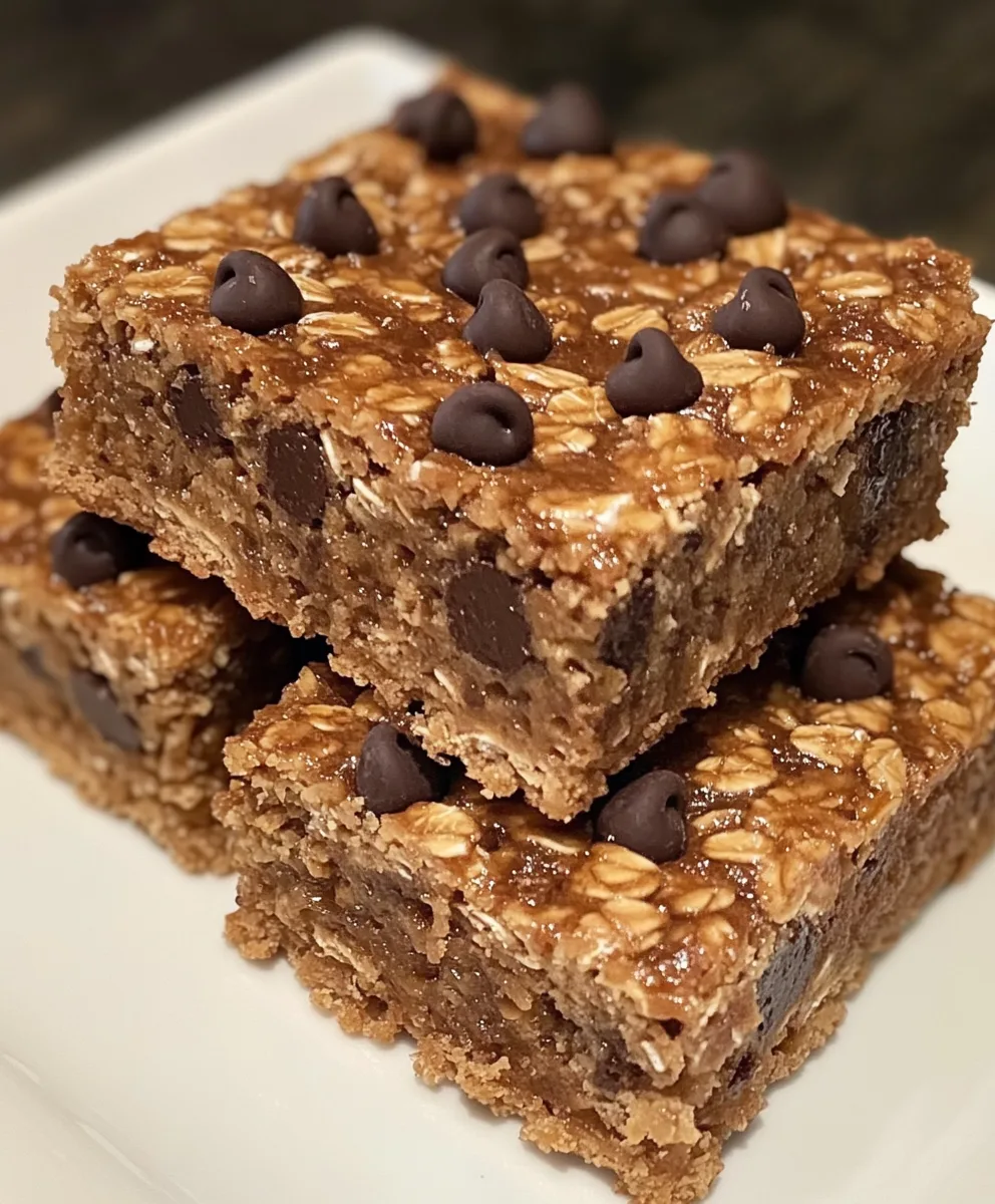 Healthy Chocolate Chip Oatmeal Bars