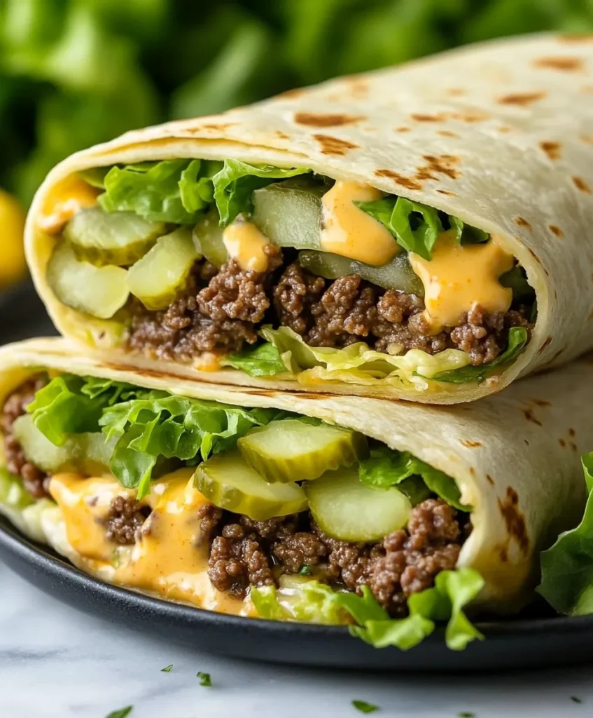 Homemade Big Mac Wraps With Special Sauce