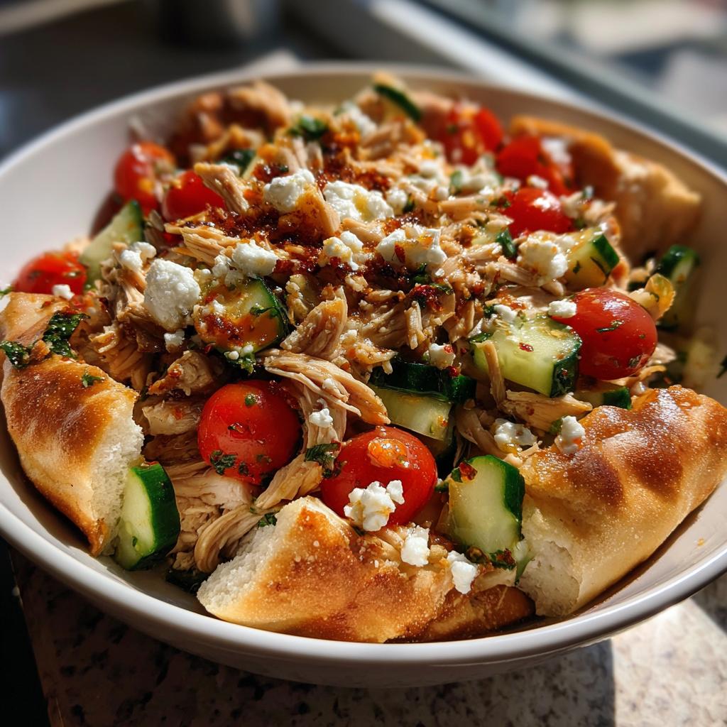 Chicken & Cucumber Pita Salad - detail 1