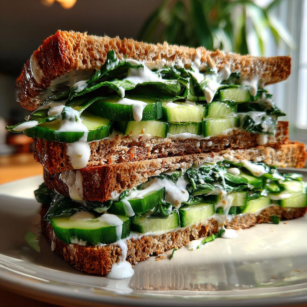 Cucumber-Spinach Sandwich Salad - detail 1