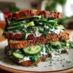 Cucumber-Spinach Sandwich Salad
