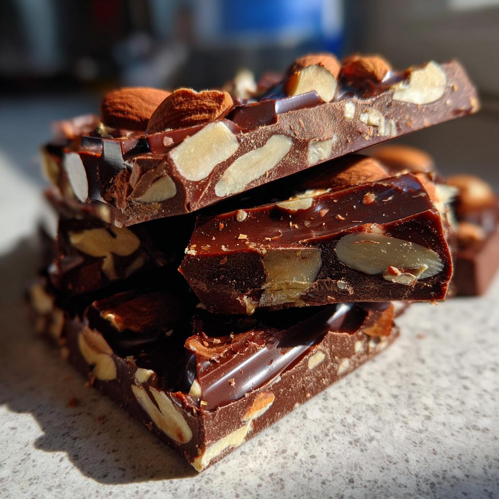 Dark Chocolate with Almonds - detail 1