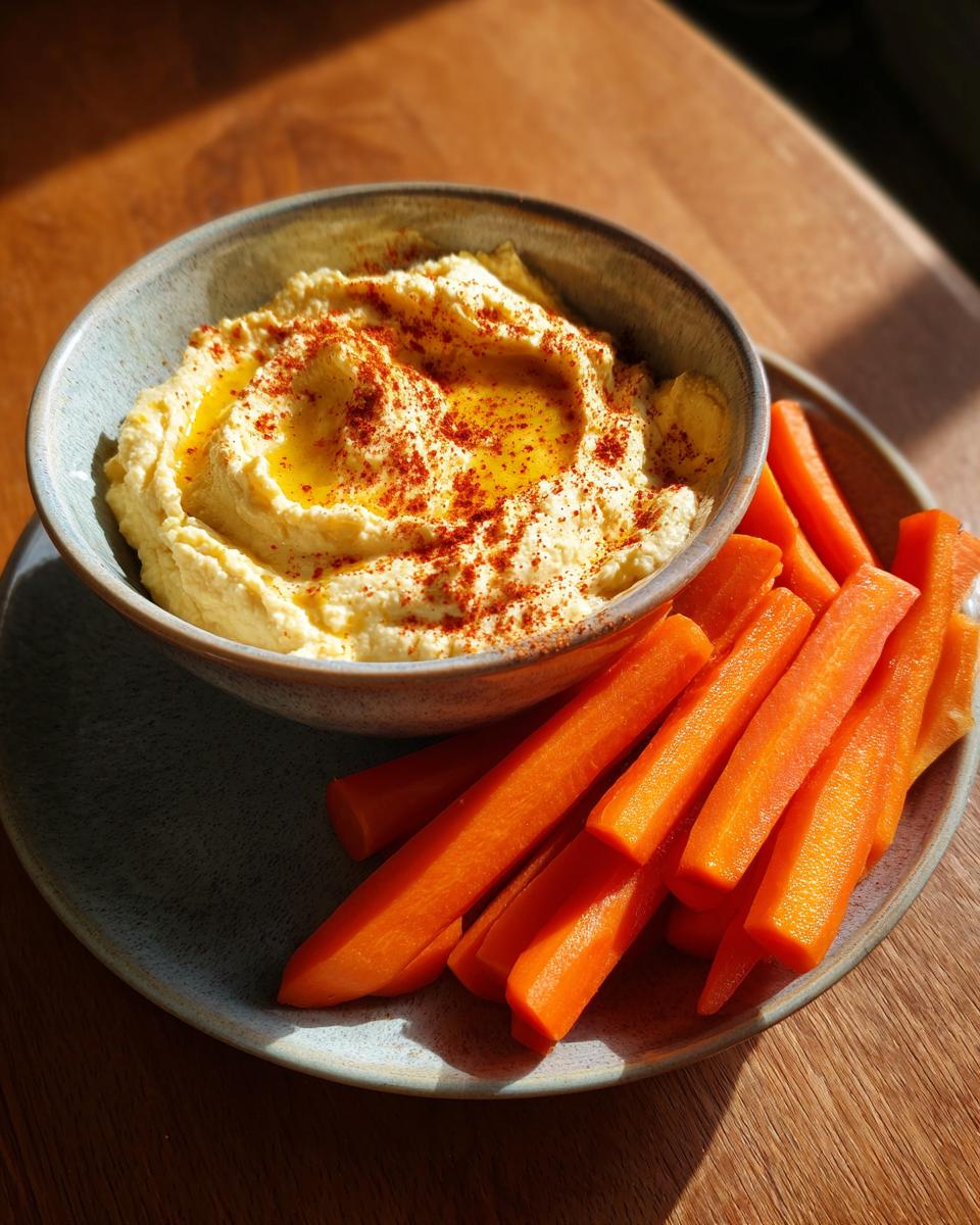 Hummus with Carrot Sticks - detail 1