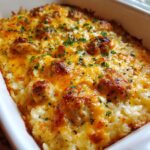 Light Cheesy Chicken, Sausage & Rice Casserole