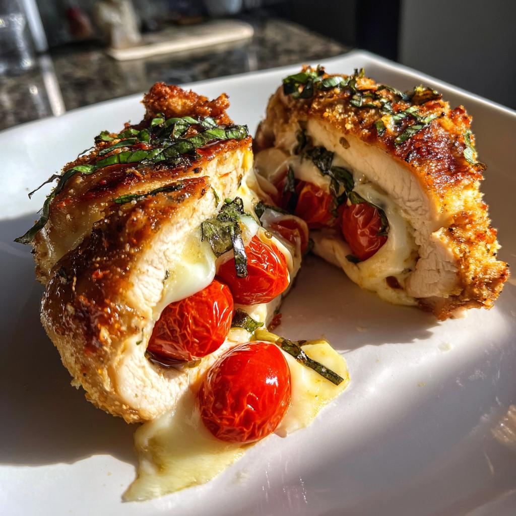 Air Fryer Caprese Stuffed Chicken fillet - detail 1