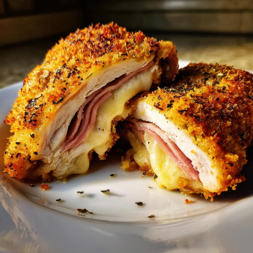 Air Fryer Chicken Cordon Bleu