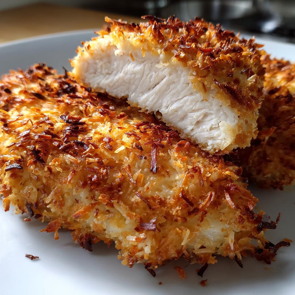 Air Fryer Coconut Crusted Chicken fillet - detail 1