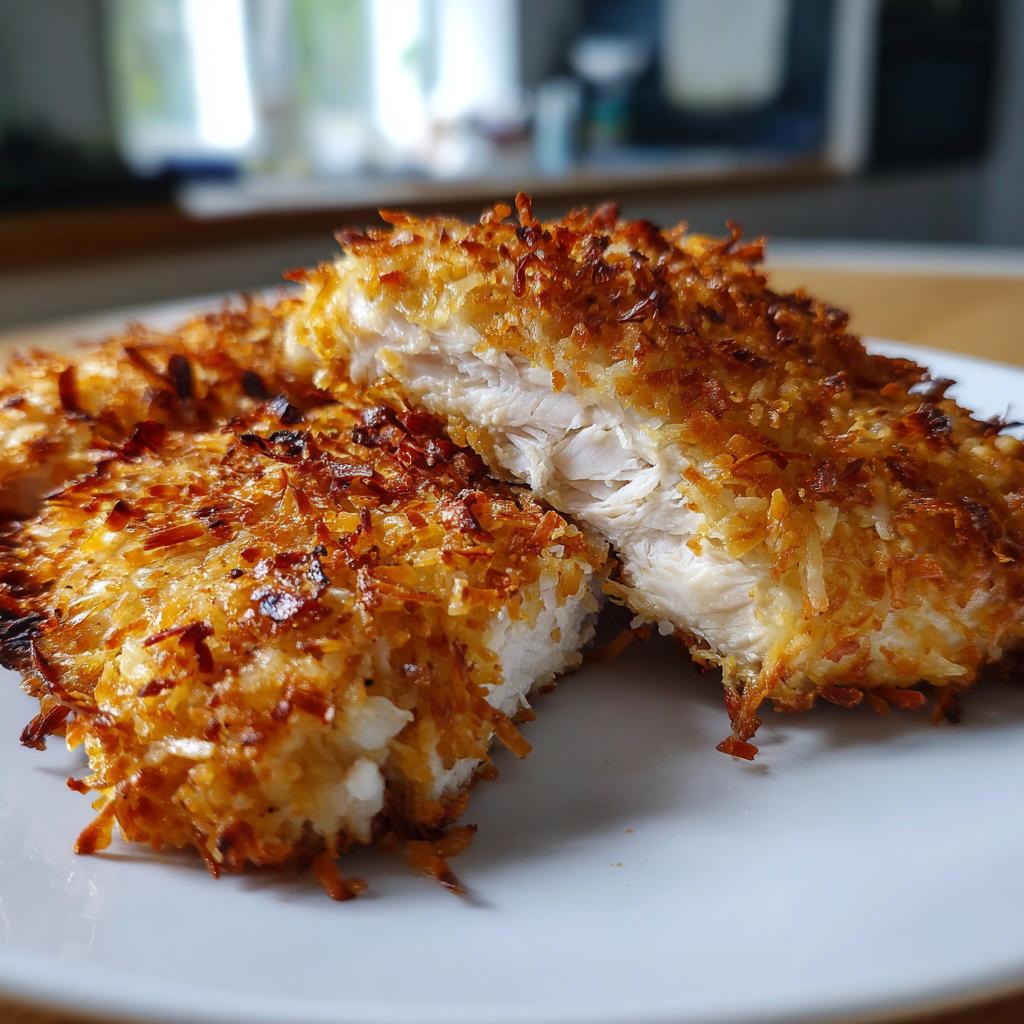 Air Fryer Coconut Crusted Chicken fillet