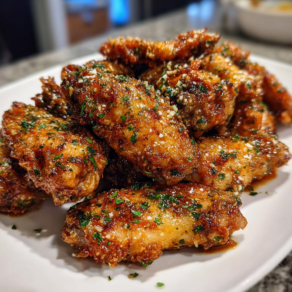 Air Fryer Garlic Parmesan Wings
