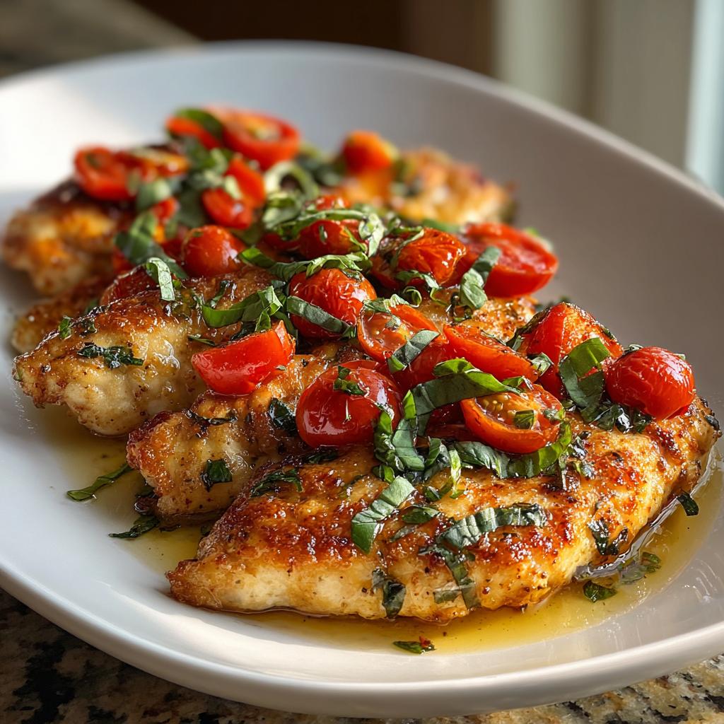 Air Fryer Tomato Basil Chicken fillet